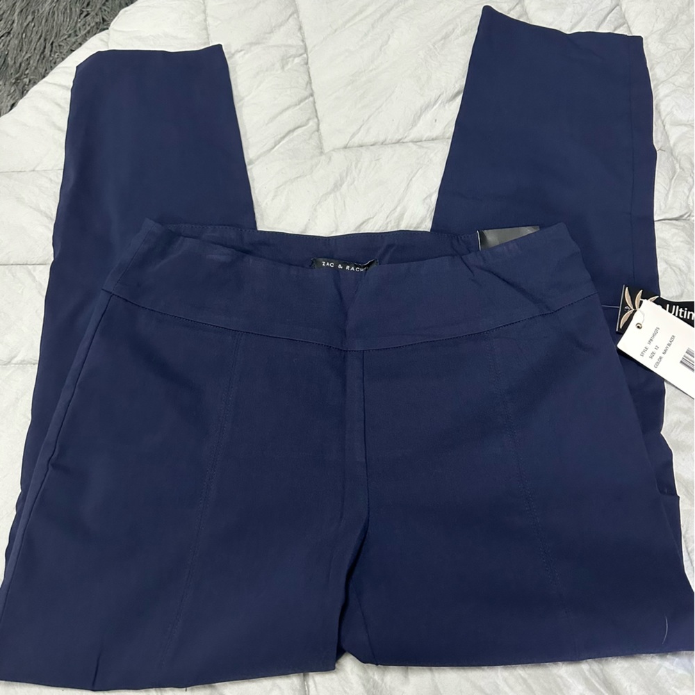 Navy ankle length pull on pants